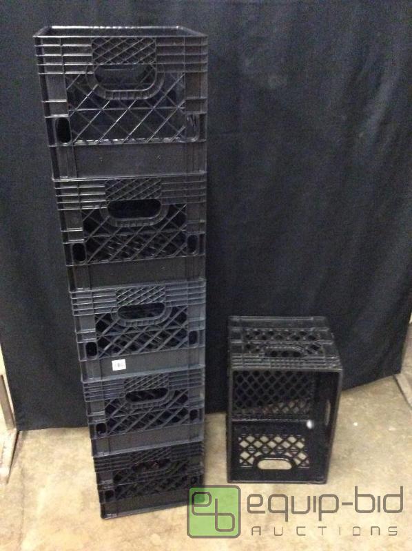 lot 187 image: 5 standard Size Milk Crates and one rectangul...