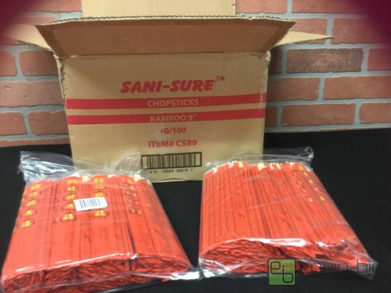 lot 59 image: Sani-Sure Disposable Chopsticks  Quantity 10...
