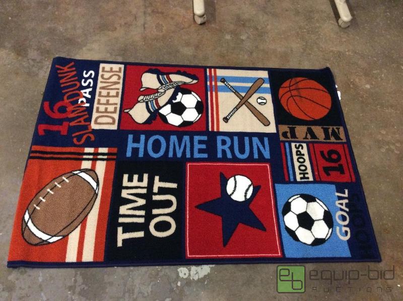 lot 69 image: Sport-Themed Area Rug  Quantity 1 Condition...