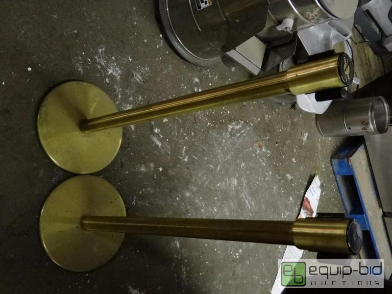 lot 116 image: (2) Brass Tensa Barrier Poles With Straps