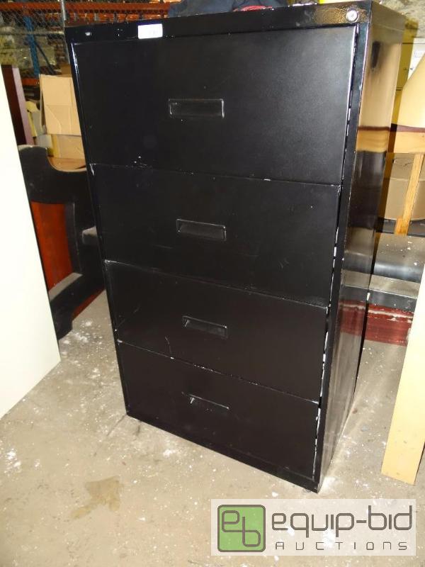 lot 135 image: (4) Drawer Lateral Filing Cabinet