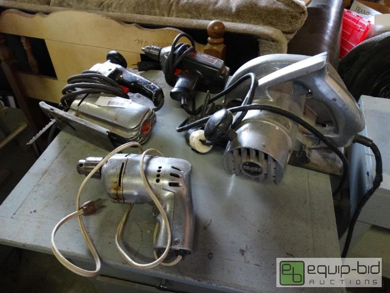 lot 136 image: Jig saw, circular saw and 2 drills....