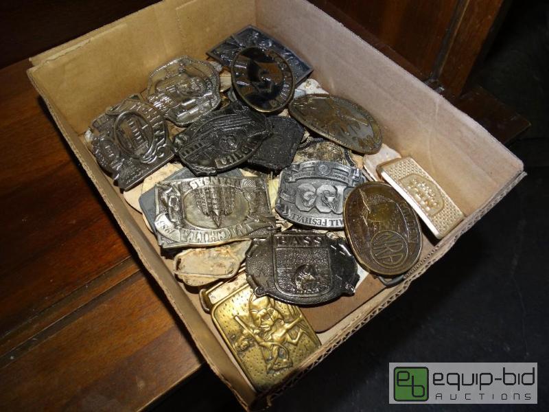 lot 154 image: Large lot of over 50 various belt buckles....