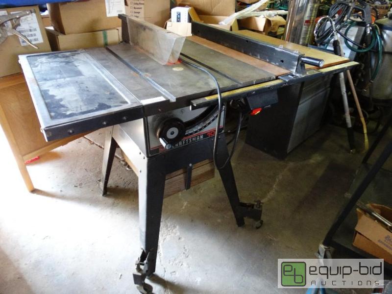 lot 167 image: Craftsman 10&quot table saw on wheels.  Work...