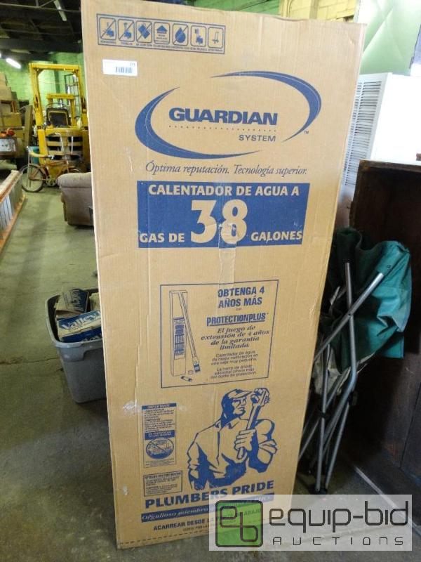 lot 173 image: New in box Guardian 38 gallon hot water tank....