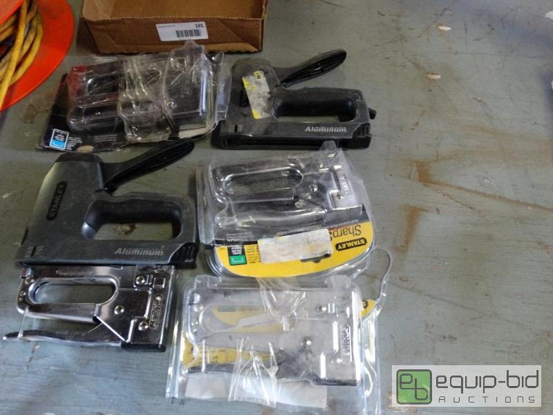 lot 191 image: Lot of 6 various staplers....