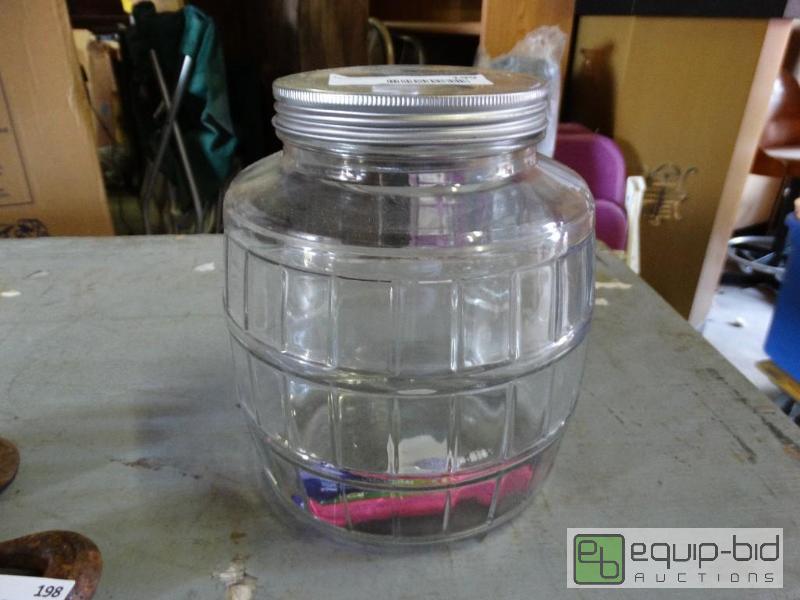 lot 199 image: Glass candy jar....