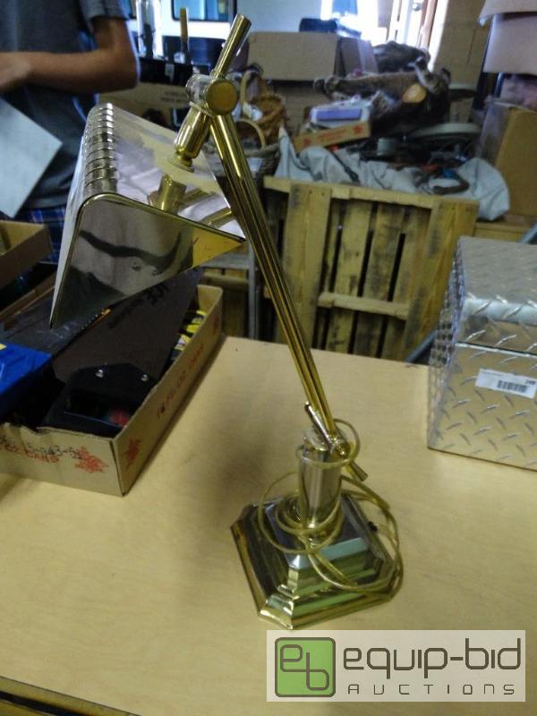 lot 252 image: Brass desk lamp....