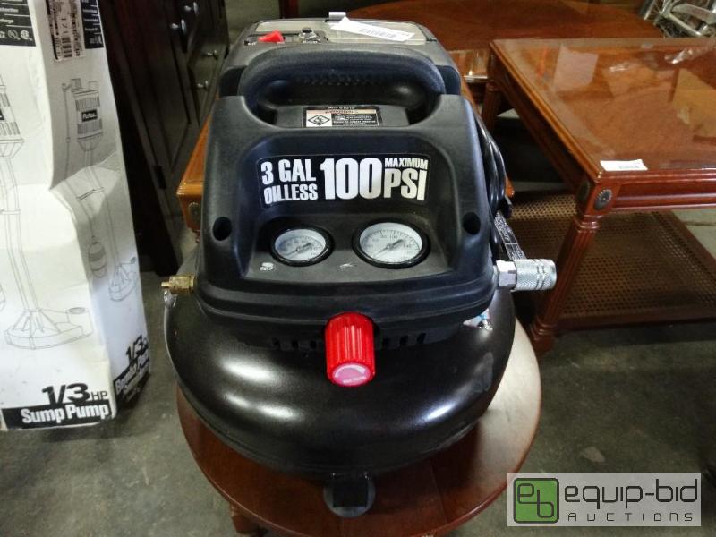 lot 259 image: Like new 3 gallon oilless 100 psi portable ai...
