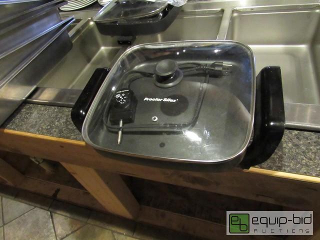 lot 409 image: (2) Proctor Silex Electric Skillets