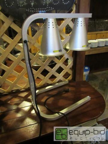 lot 422 image: Adcraft 2 Bulb Aluminum Food Warming Lamp