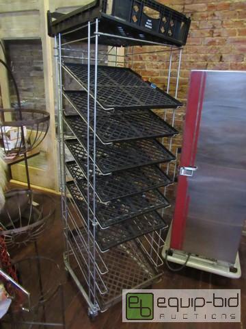 lot 425 image: Slant Bread Rack With Trays