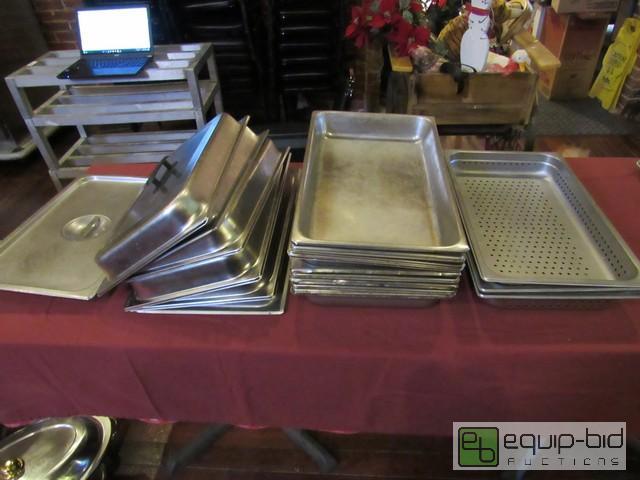 lot 430 image: Lot Of Full Size Stainless Steel Lids And Pans