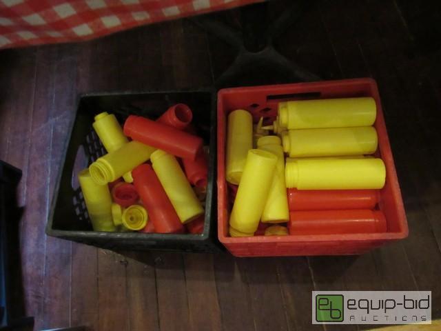 lot 446 image: (2) Crates Full Of Condiment Bottles