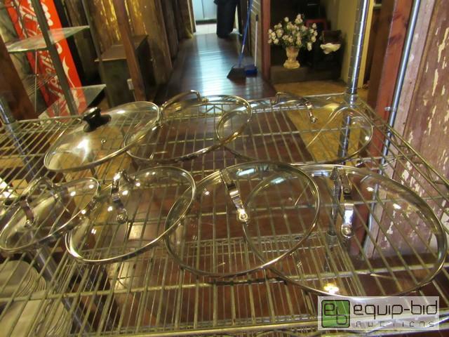 lot 455 image: Lot Of (7) Glass Lids For Pots