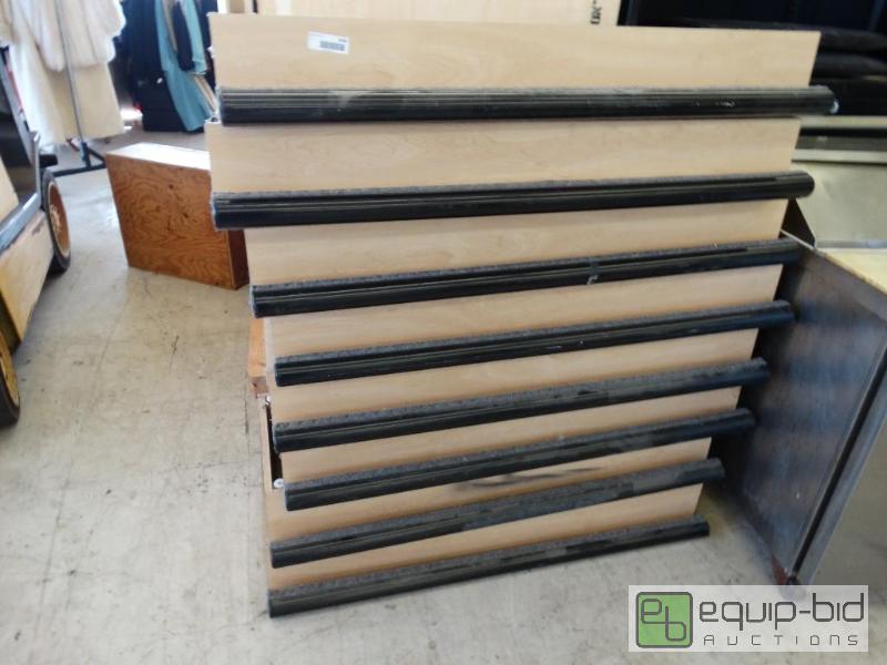 lot 1530 image: Lot of 7 wood bases.  Great for storing items...