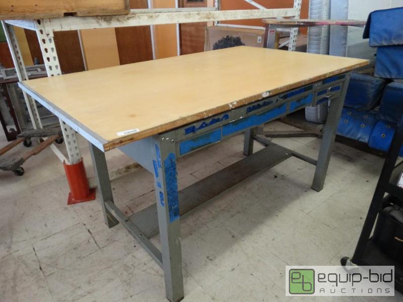 lot 1543 image: Drafting table with adjustable top....