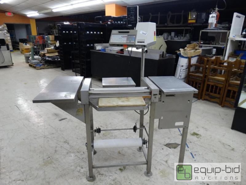 lot 1596 image: Hobart meat wrapping station with scale....