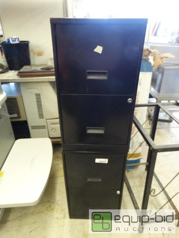lot 1612 image: 2 metal 2 drawer file cabinets....