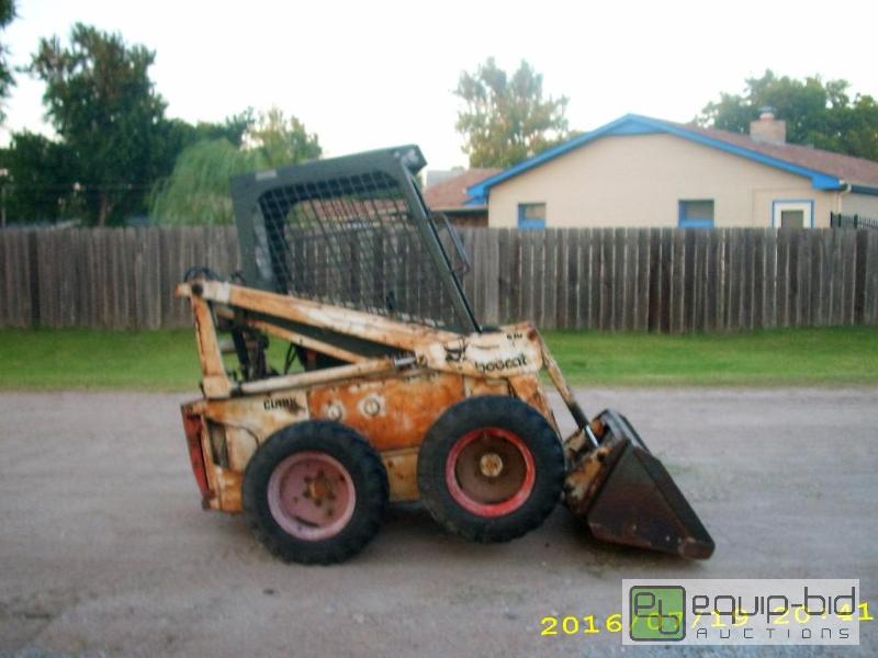 Bobcat 610 skid loader. gas engine, comes wi... Wichita Warehouse Equipment Blow Out Auction