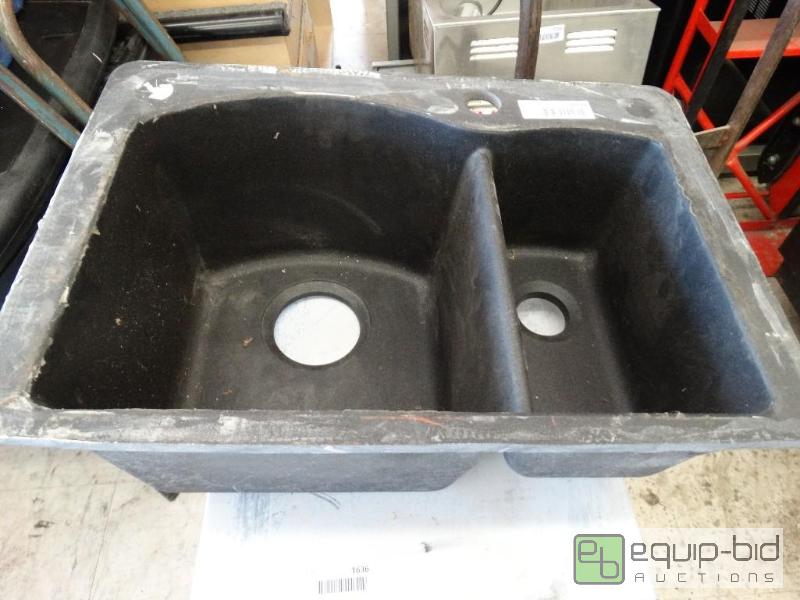 lot 1650 image: Double bowl bar sink....