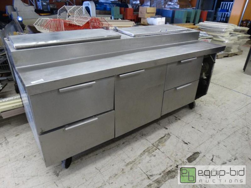 lot 1721 image: Stainless steel refrigerated&nbspprep table ...