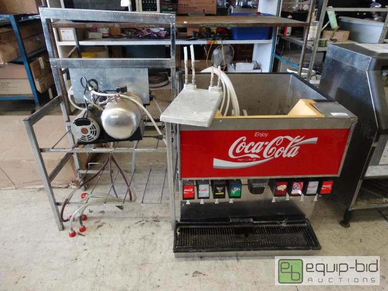 lot 1731 image: 8 Head fountain machine with bag in the box r...