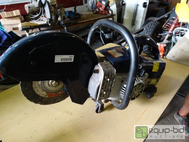 lot 1011 image: Portable gas cut off saw.  &quotHas compress...