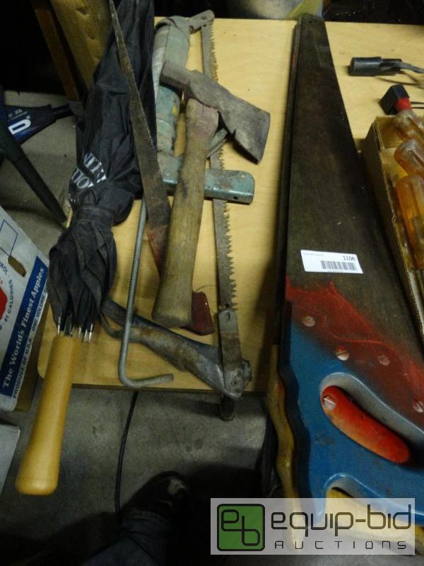 lot 1106 image: Saw and Hatchet.&nbsp...