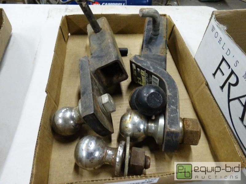 lot 1199 image: 2 Hitches with 1 78&quot and 2&quot balls ...