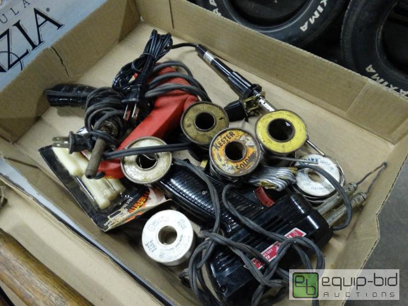 lot 1201 image: 2 Soldering guns and glue gun....