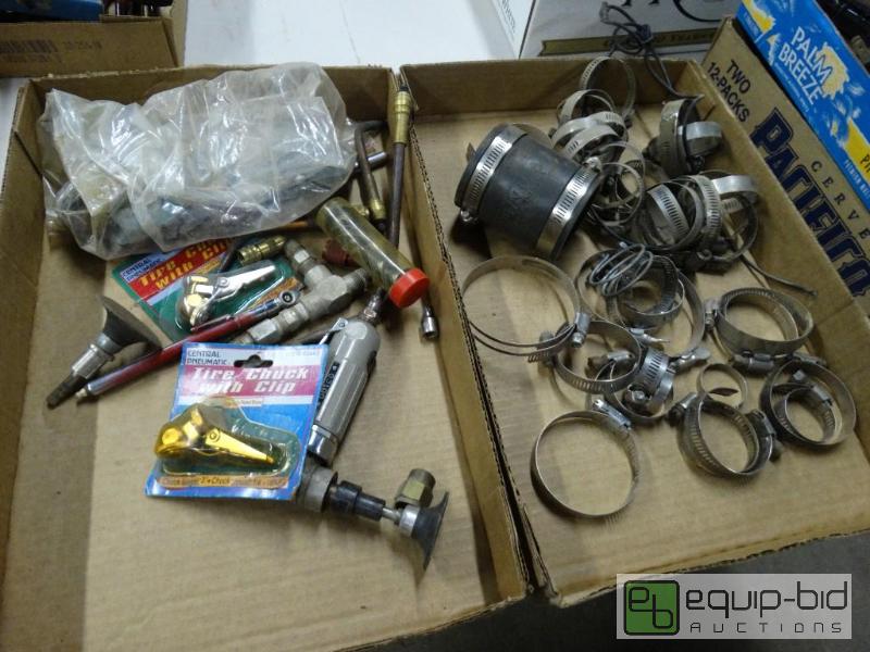 lot 1204 image: Hose clamps and air tools...