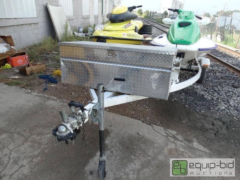 lot 998 image: 1994 Double jet ski trailer with tool box.  &...