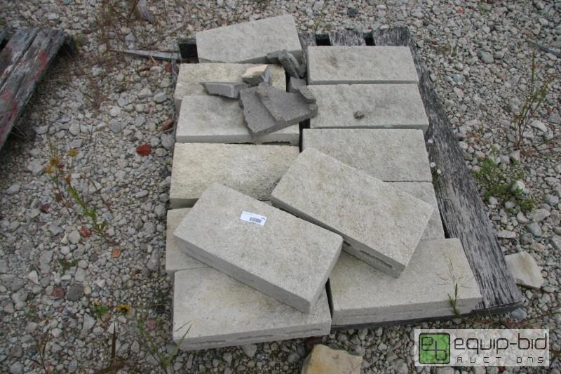 lot 135 image: pallet of cut stone with rough side...