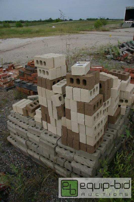 lot 180 image: large pallet of misc 3 hole bricks...