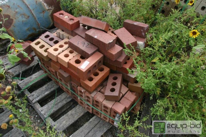 lot 192 image: pallet of 3 hole and pavers...