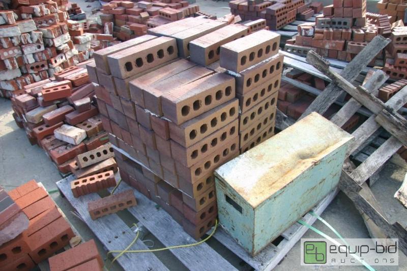 lot 240 image: pallet of 5 hole bricks wmedal box...