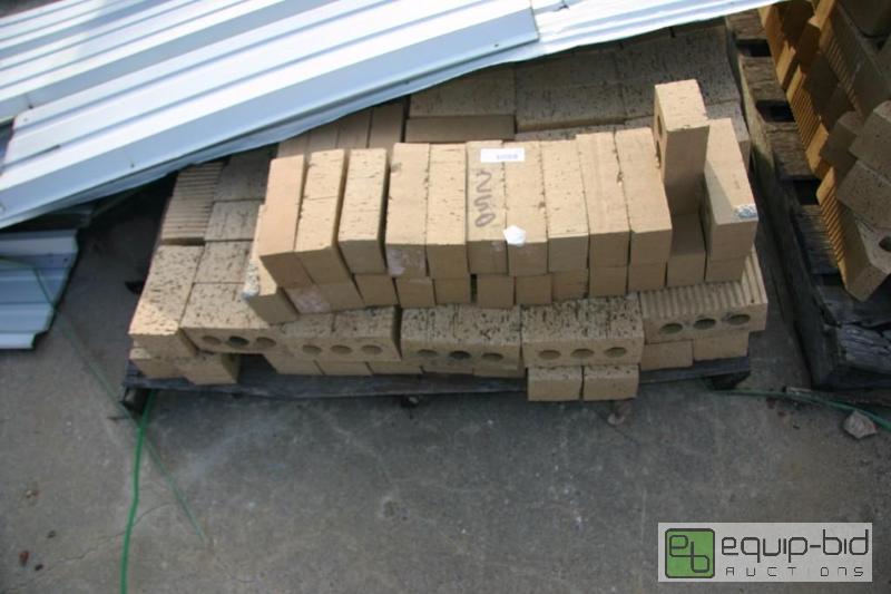 lot 250 image: pallet of buff 3 hole bricks...