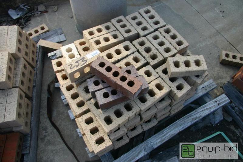lot 253 image: pallet of buff 3 hole bricks...