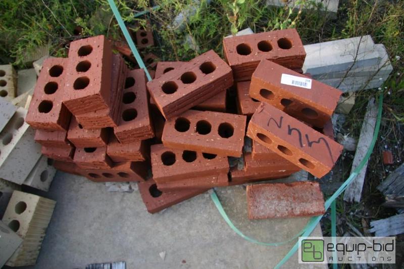 lot 255 image: pile of 3 hole bricks...