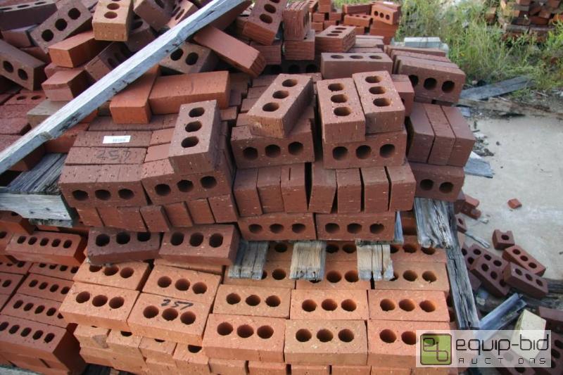 lot 257 image: double pallet of 3 hole bricks...