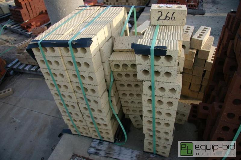 lot 266 image: 2 bundles of buff 3 hole bricks...