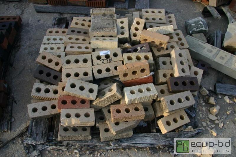 lot 278 image: pallet of buff 3 hole bricks...