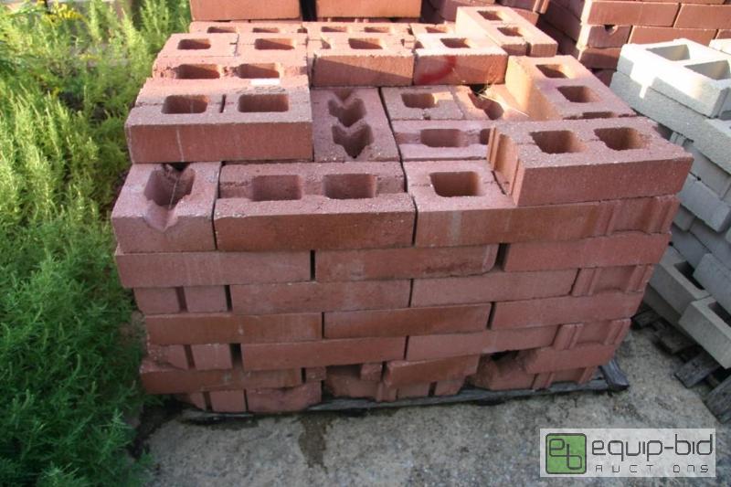 lot 288 image: pallet of red cinder blocks...