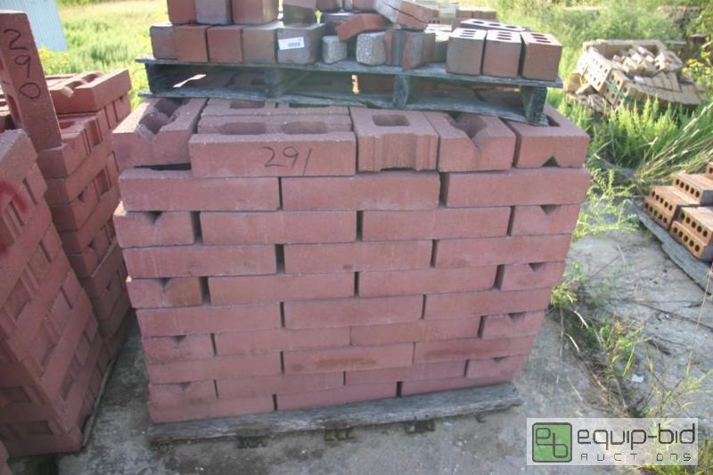 lot 291 image: pallet of red cinder blocks...