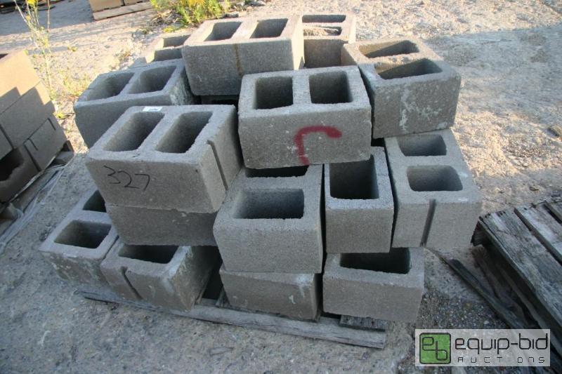 lot 327 image: pallet of cinder blocks...