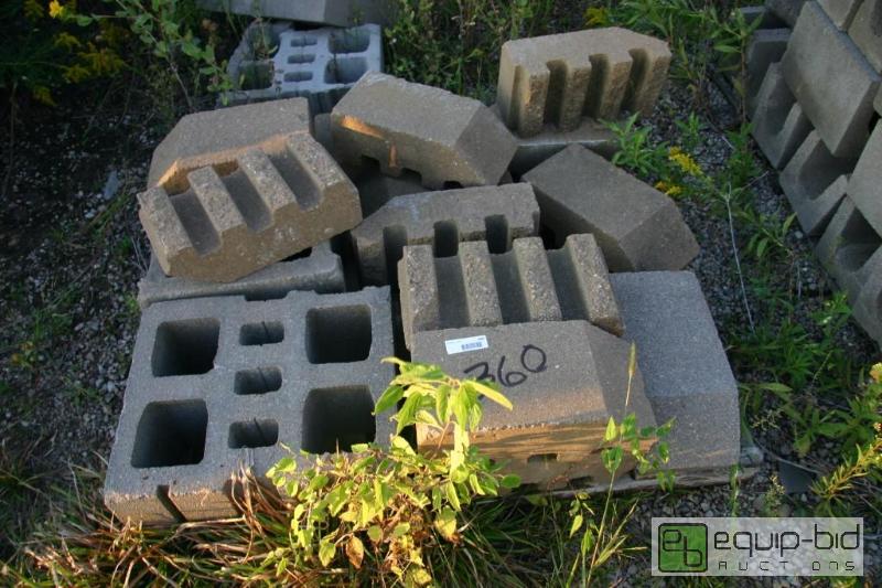lot 360 image: 2 pallets of custom cinder blocks...