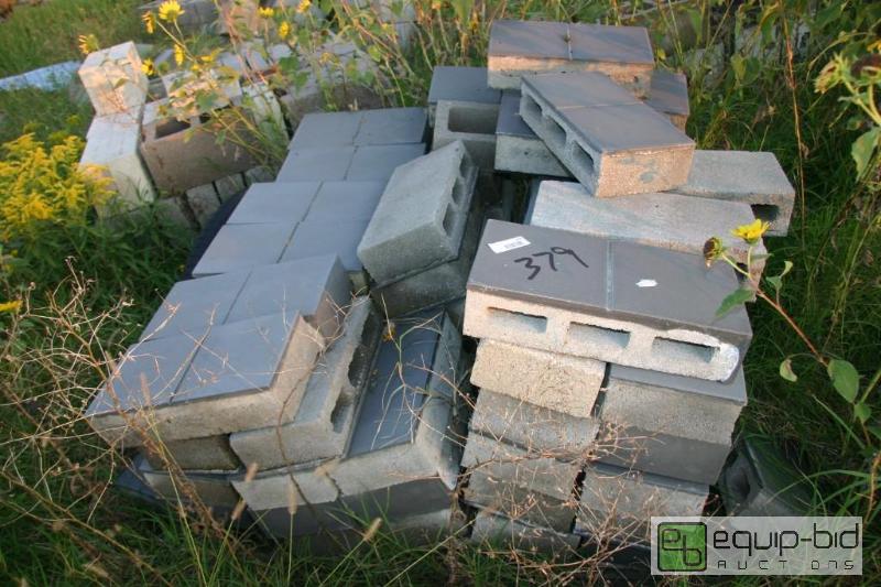 lot 379 image: pallet of enamel faced cinder blocks...