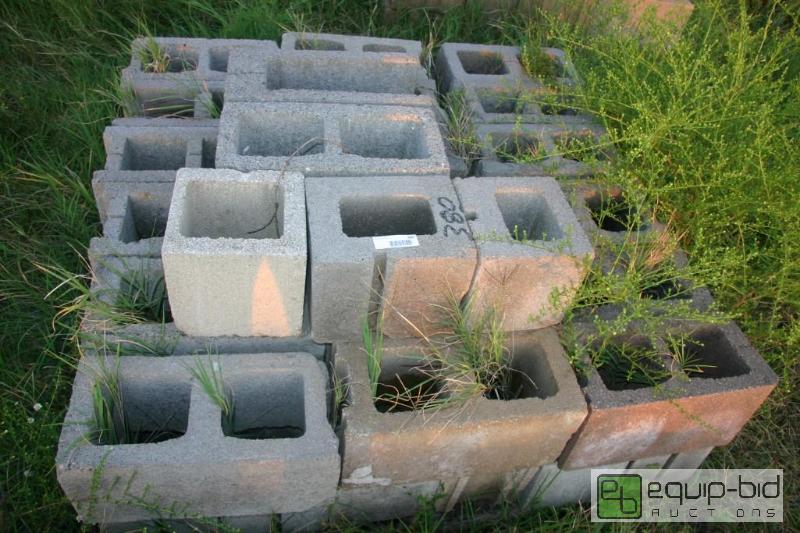 lot 380 image: large lot of cinder blocks...