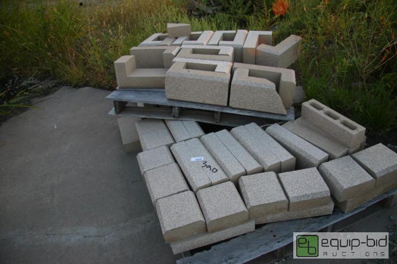 lot 390 image: double pallets of smooth cut blocks...